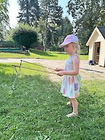 Seifenblasen im Garten