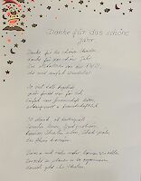 Ein Dankes Gedicht an unsere Begegnungsstätte